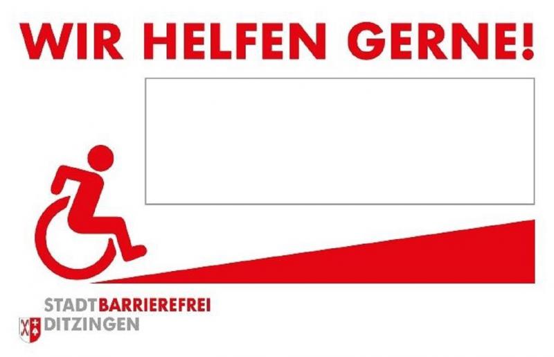 Bild Zeigt Logo zur Kampagne barrierefreies Ditziingen